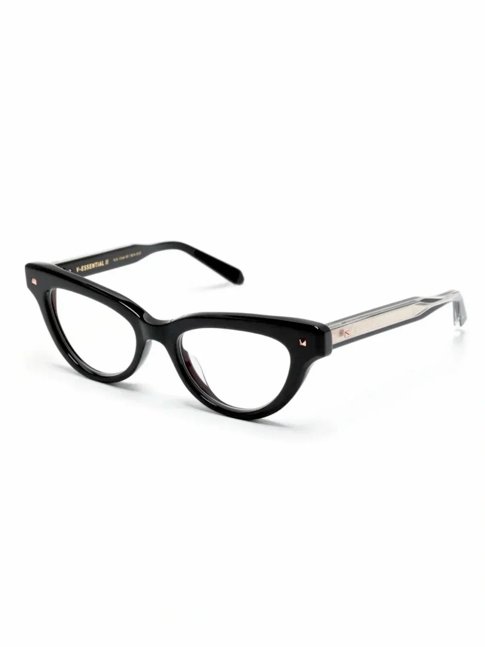 New Valentino V ESSENTIAL ll VLX 124A Black Cat Eye Glasses Authentic